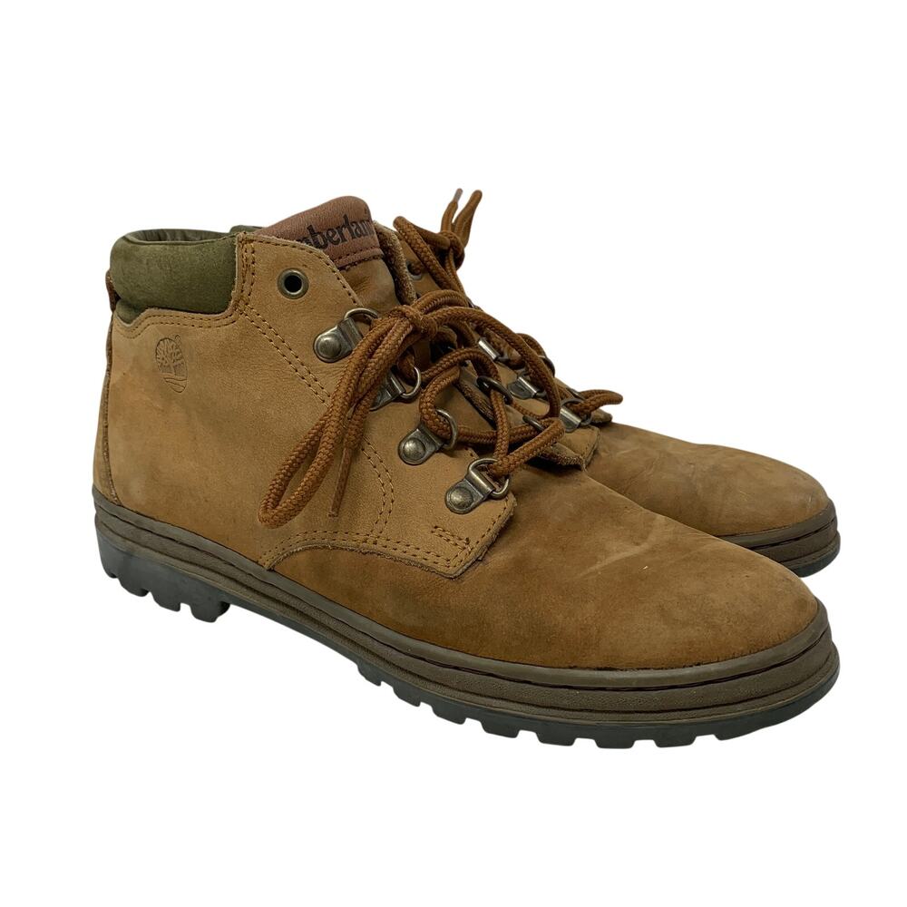 Timberland Womens 8 Wheat Nubuck Chukka Hiking Boots Ankle Lace Up Leather
